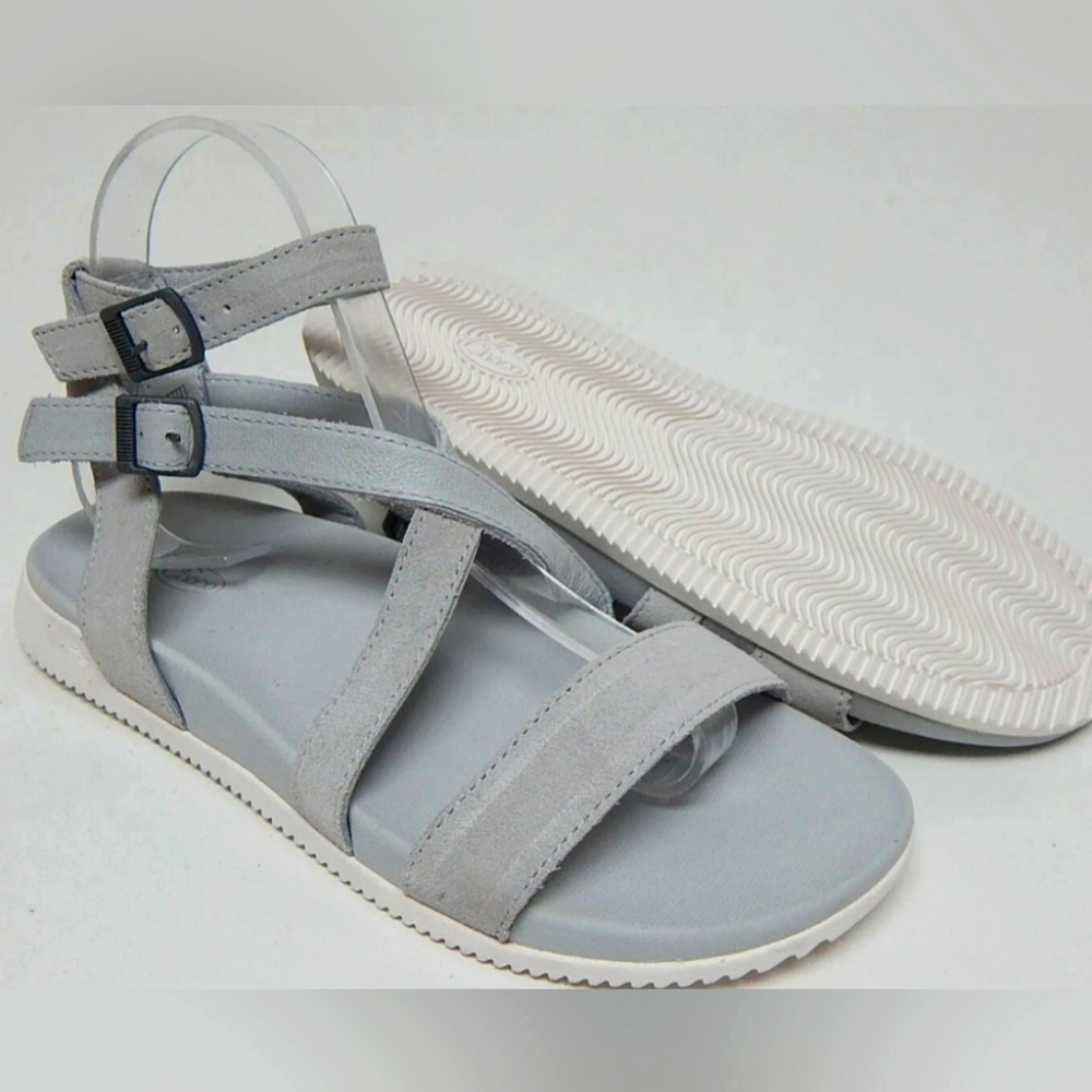 Chaco Women's Rose Sandal Gray Ankle Strap Sandals size 9